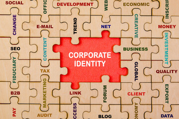 Economy and business concept Puzzle CORPORATE IDENTITY