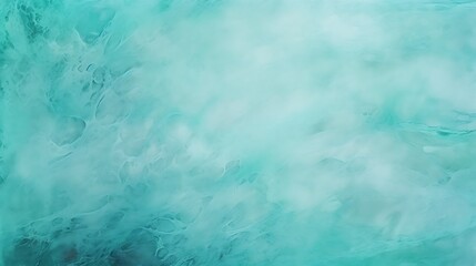 Tiffany blue color. Abstract turquoise and white textured background resembling a gentle watercolor painting or underwater scene. 