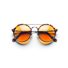 A Pair of Sunglasses on a White Background. Generative AI