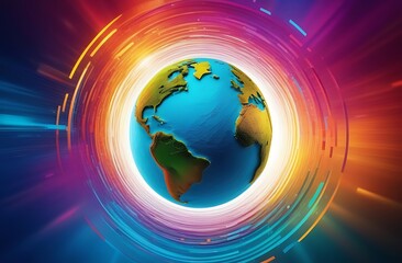 World Art Day background. Copy space. The concept abstract background. Colorful background. 