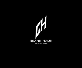 Minimal Innovative Initial HG logo and GH logo. Letter GH HG creative elegant Monogram. Premium Business logo icon. White color on black background