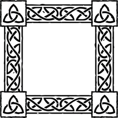 Small Square Celtic Frame - Triquetras