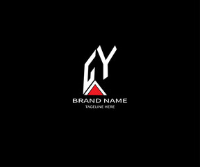 GY letter logo design with black background in illustrator. Vector logo, calligraphy designs for logo, Poster, Invitation, etc.