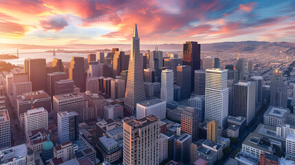 Stunning Aerial View of Downtown San Francisco