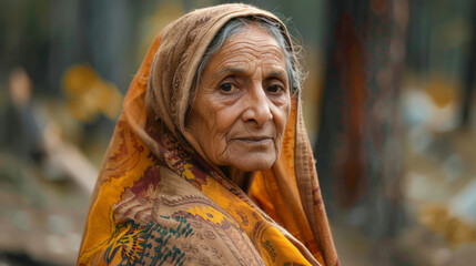 Cinematic Portrait: Indian Woman in Himachal Pradesh - obrazy, fototapety, plakaty