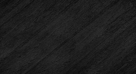 close up view of dark black wood texture. wood grain background in diagonal pattern. oblique wooden pattern background with blank space for design. - obrazy, fototapety, plakaty