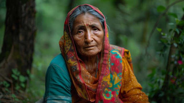 Cinematic Portrait: Indian Woman in Himachal Pradesh
