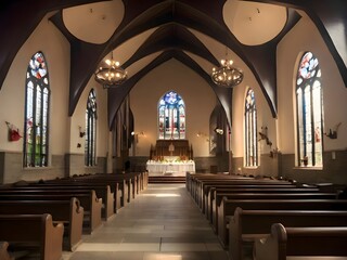 Fototapeta premium interior of the church of the holy sepulchre