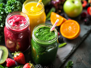 Healthy Smoothie with Vibrant Colors
