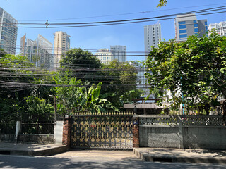 Electric wires in the street of Bangkok