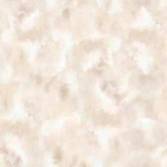 Watercolor texture seamless pattern with beige stains on a ivory background. Hand painted illustration in muted colors for wallpaper, fabric, and other product design.