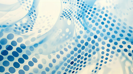 Fototapeta premium Aqua Dream: Abstract Blue Polka Dot Pattern