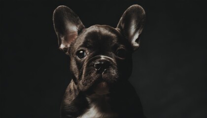 french bulldog puppy portrait isolated on white