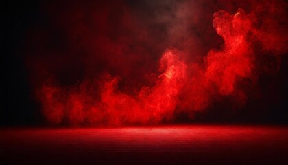 red smoke stage studio abstract fog texture - obrazy, fototapety, plakaty