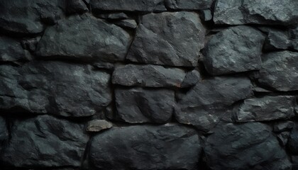 black stone wall texture