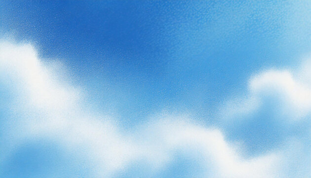 white blue cloud sky , background template grainy noise grungy spray texture color gradient rough abstract retro vibe , empty space shine bright light and glow