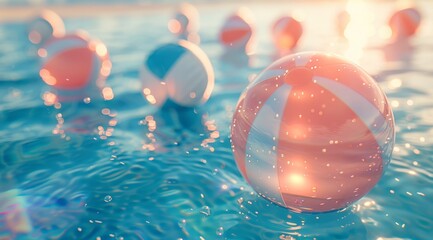 Orange and White Ball Floating in Water