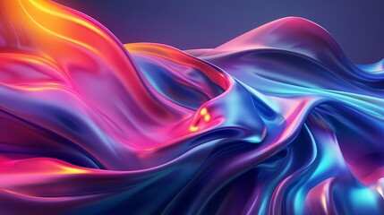 futuristic colorful flowing liquid shape abstract 3d render dynamic and fluid design modern art illustration