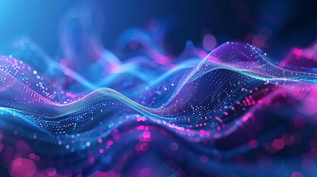 ethereal abstract digital background for technological processes and ai concepts