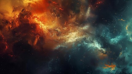 ethereal space odyssey abstract cosmic background digital art