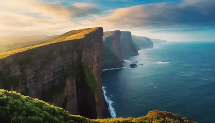 Deurstickers Noord-Europa dramatic cliffs of north head