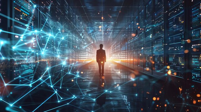 forwardthinking cto overseeing data centers digital transformation conceptual photography