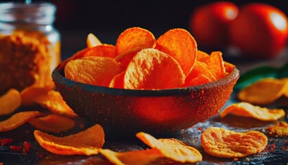 orange pepper potato chips collection