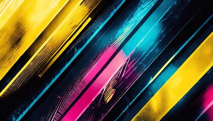 a digital artwork showcases the creative use of color and motion as diagonal lines in pink yellow...