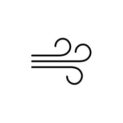 Wind blow line icon fresh vector cloud air isolated speed symbol. Wind blow air line icon logo.