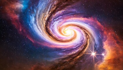 beautiful spiral nebula color background - obrazy, fototapety, plakaty