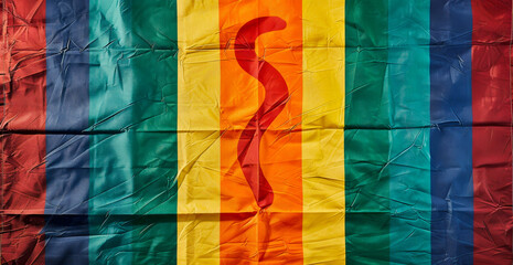 Flat-Laid Gay Pride Rainbow Flag

