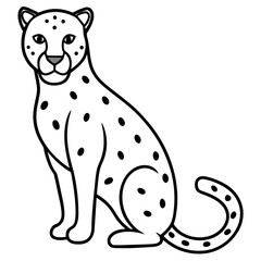 leopard cartoon isolated on white
