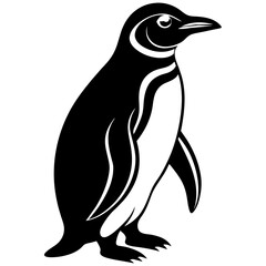 penguin illustration vector Silhouette 