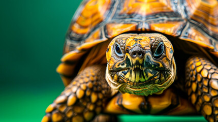 Obraz premium Detailed Portrait of Young Tortoise