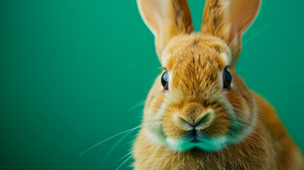 Whimsical Close-Up of Young Rabbit