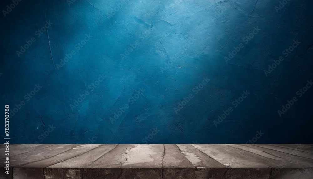 Canvas Prints dark and blue concreate and cement wall to present product and background