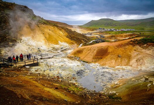 Krysuvik Geothermal Area at Seltun, Iceland
