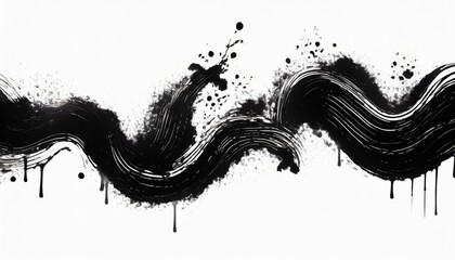 black ink spray lines brushes collection beautiful black brushes