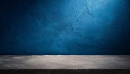 dark and blue concreate and cement wall to present product and background