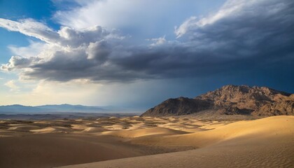 Fototapeta na wymiar stormy sky over the desert landscape background high quality photo