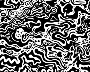 Editable vector abstract doodle background overlay. Change to any size or colour