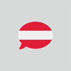 Austria Flag Speech Bubble sign