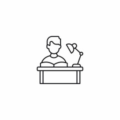 Desk Table Learning Working icon