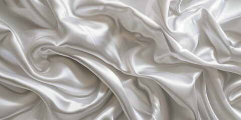 Obraz premium White luxury cloth, silk satin velvet, background, pattern