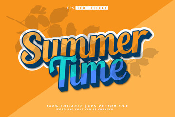 summer time text effect editable