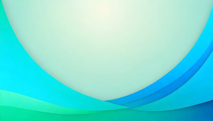 Soft waves made from blue and green papers creating a sense of fluidity and calmness, resembling an abstract ocean