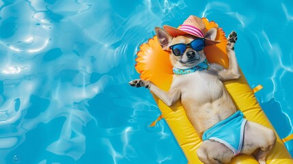 Dog on summer vacation