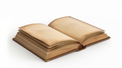 landscape hardcover book mockup isolated on white background showcasing an a4 size book or catalog in 3d illustration