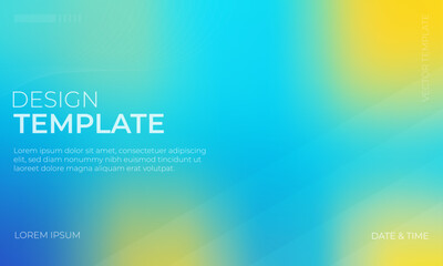 Abstract Blue Yellow and Turquoise Gradient Illustration