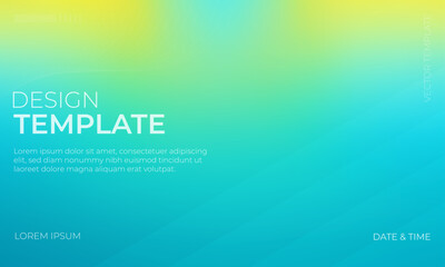 Stylish Blue Yellow and Teal Gradient Backdrop Design - obrazy, fototapety, plakaty